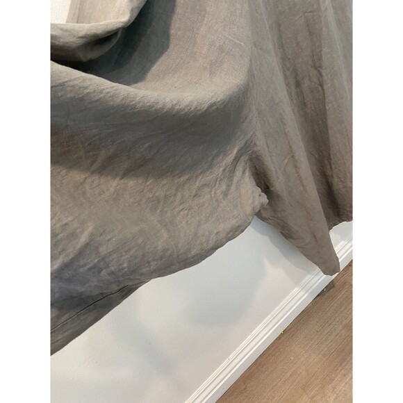 CATWALK STUDIO Gray Linen Tied Straps LAGENLOOK Minimalist Harem Jumpsuit O/S - Picture 8 of 13